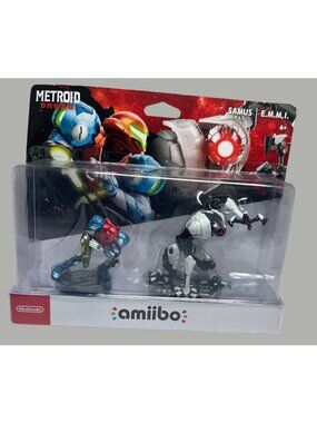 Metroid Dread Samus & E.M.M.I. Amiibo Figures - Nintendo Switch & 3DS Compatible